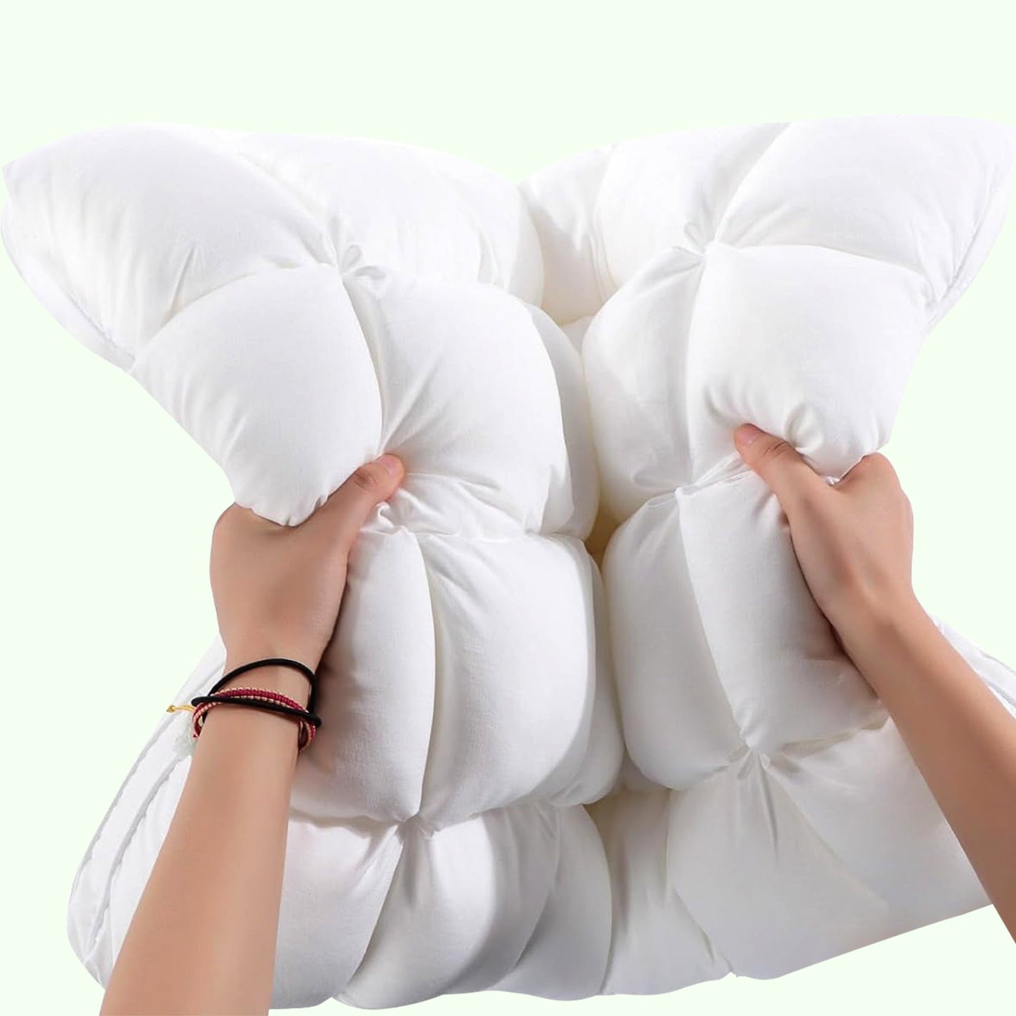 Luxury goose down pillow for side and back sleepers