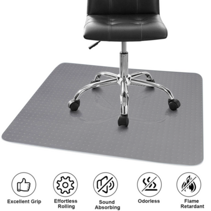 Workstation floor protector mat for office chair