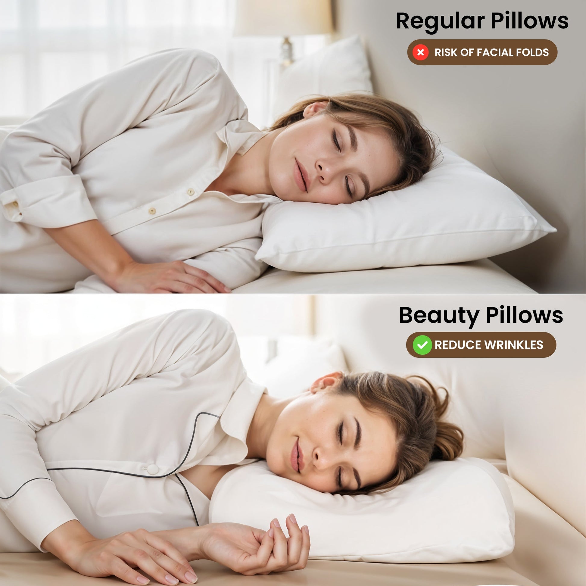 Anti-wrinkle beauty pillow for glowing skin