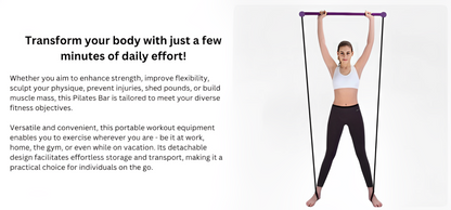 Multi-functional Pilates bar full-body home workout stretching system