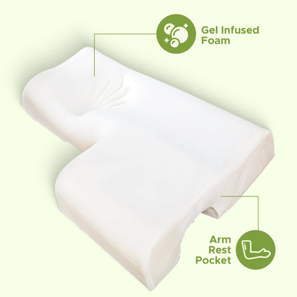 Memory foam side sleeper cuddle and couples pillow