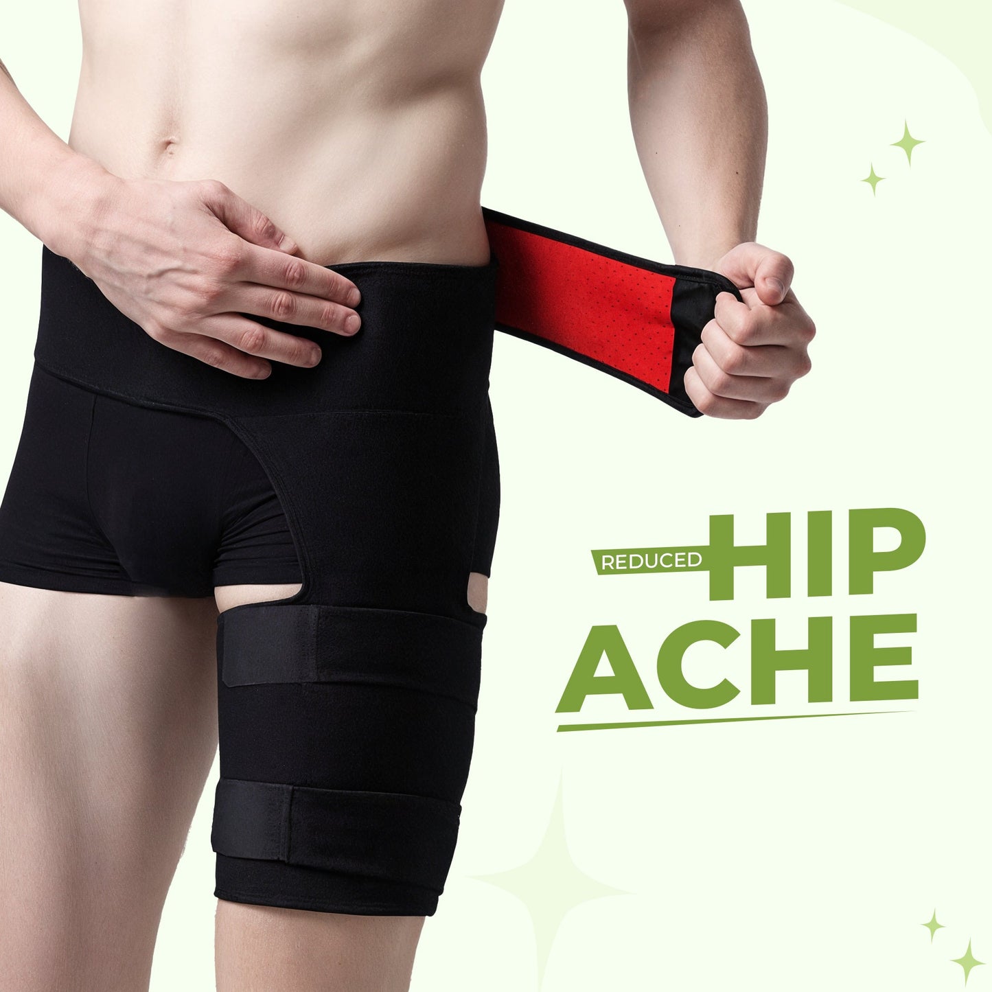 Hip support compression belt SI joint stabilization