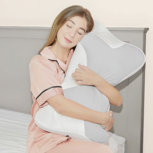 Ergonomic memory foam cervical pillow for neck and shoulder support