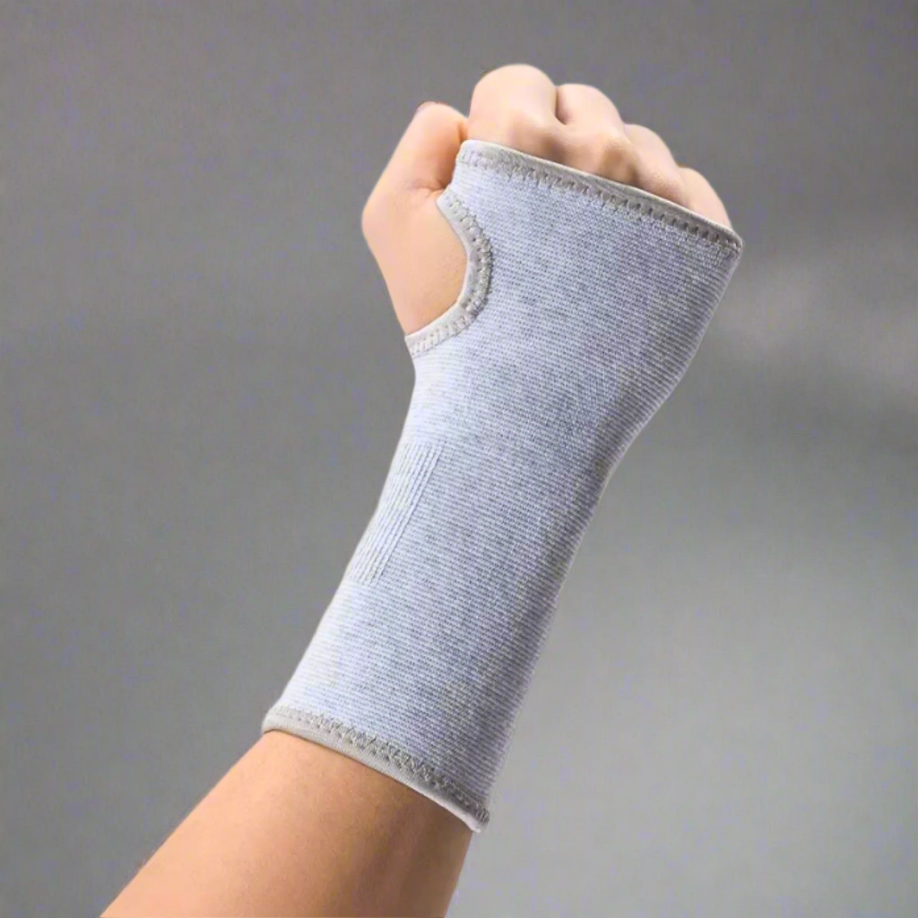 Bamboo-fiber breathable compression wrist support sleeve pair