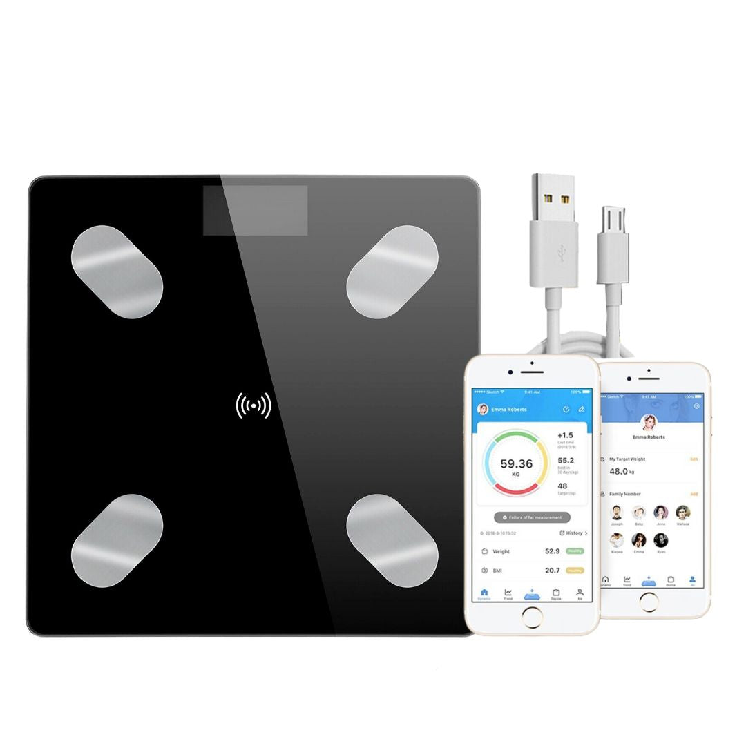 Smart Bluetooth body fat scale with BMI tracking and smartphone app