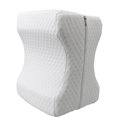 Memory foam hip and knee support pillow for side sleepers and sciatica