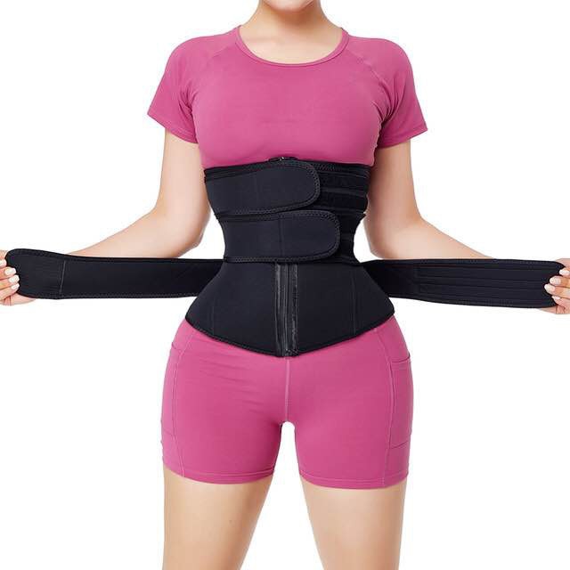 Adjustable neoprene sauna waist trainer sweat belt for postpartum and core support