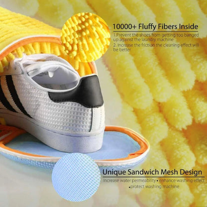 Reusable zippered shoe laundry washing machine bag