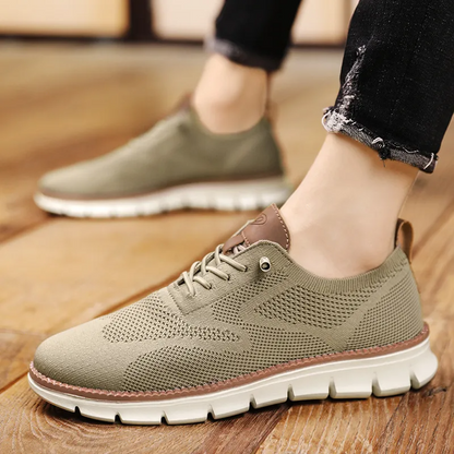 Men's lightweight stretch lace-up breathable shoes