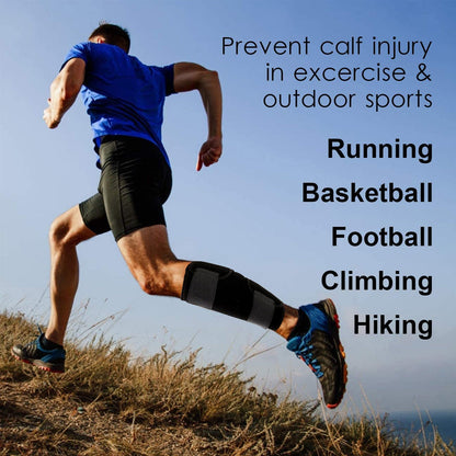 Adjustable calf compression wrap for shin splints and calf strain recovery