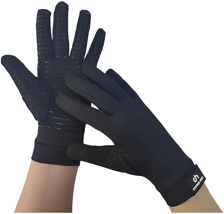 Copper-infused compression gloves arthritis and joint support