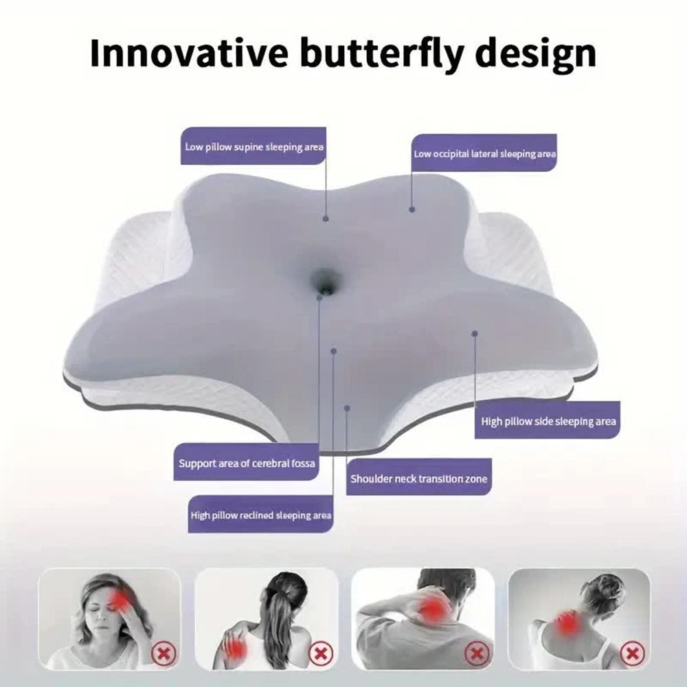 Ergonomic premium memory foam neck support pillow