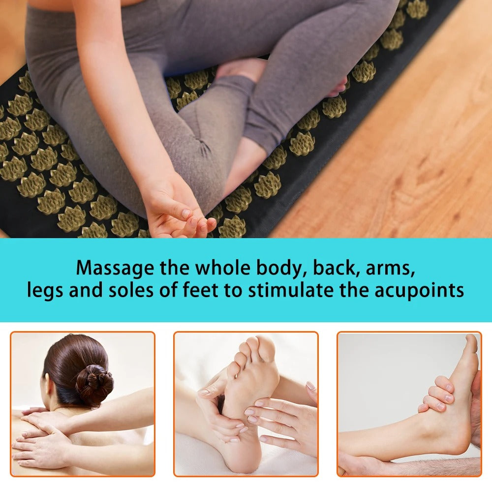 Acupressure mat set pain and stress relief therapy