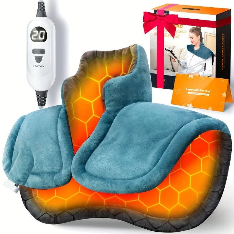 Heated neck and shoulder wrap deep muscle relaxation