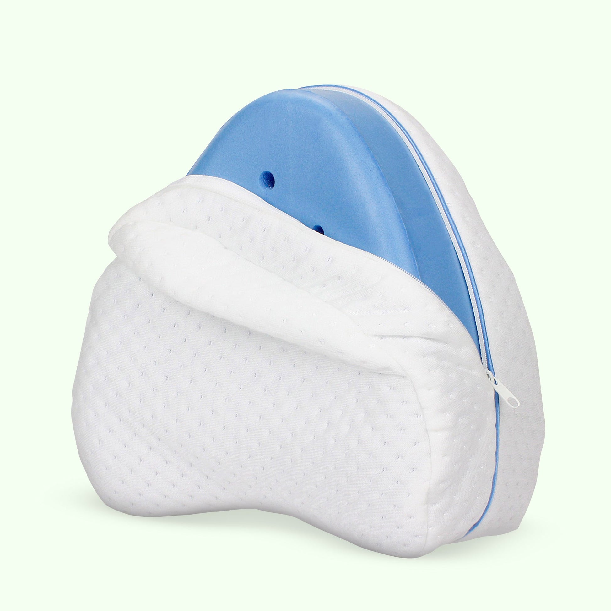 Memory foam leg and knee support pillow for sciatica