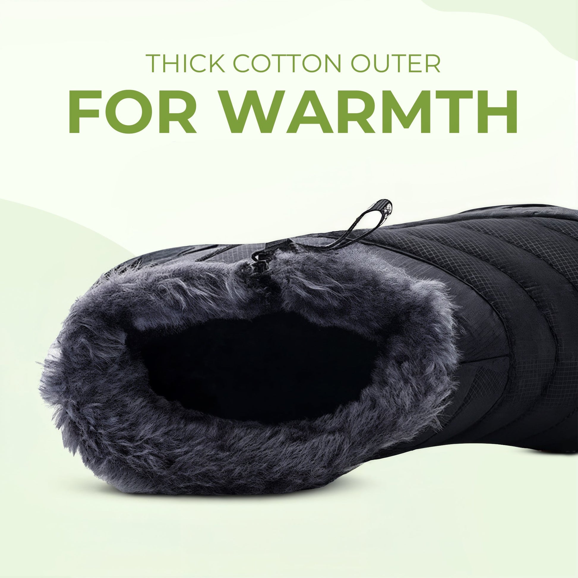 Thick-insole cotton zipper waterproof winter shoes