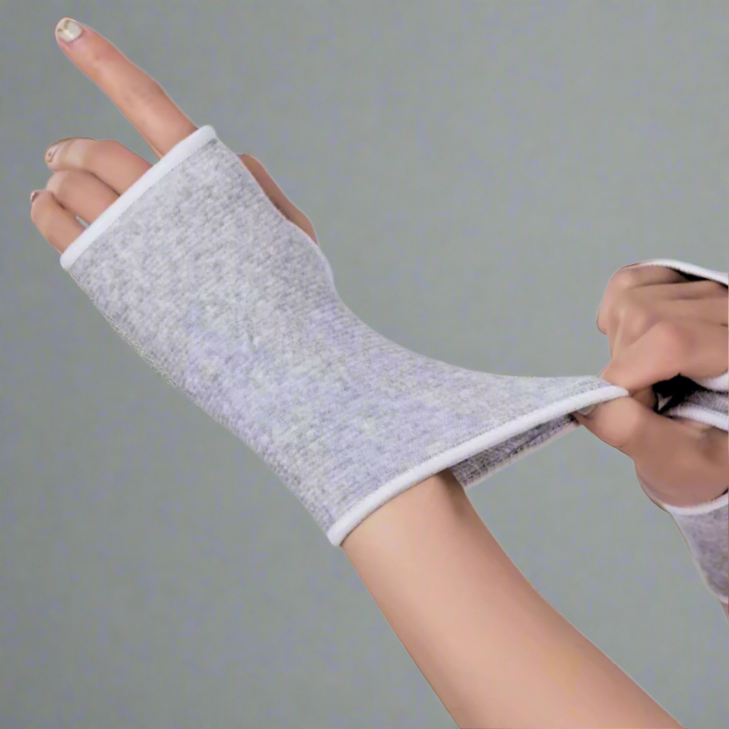 Bamboo-fiber breathable compression wrist support sleeve pair