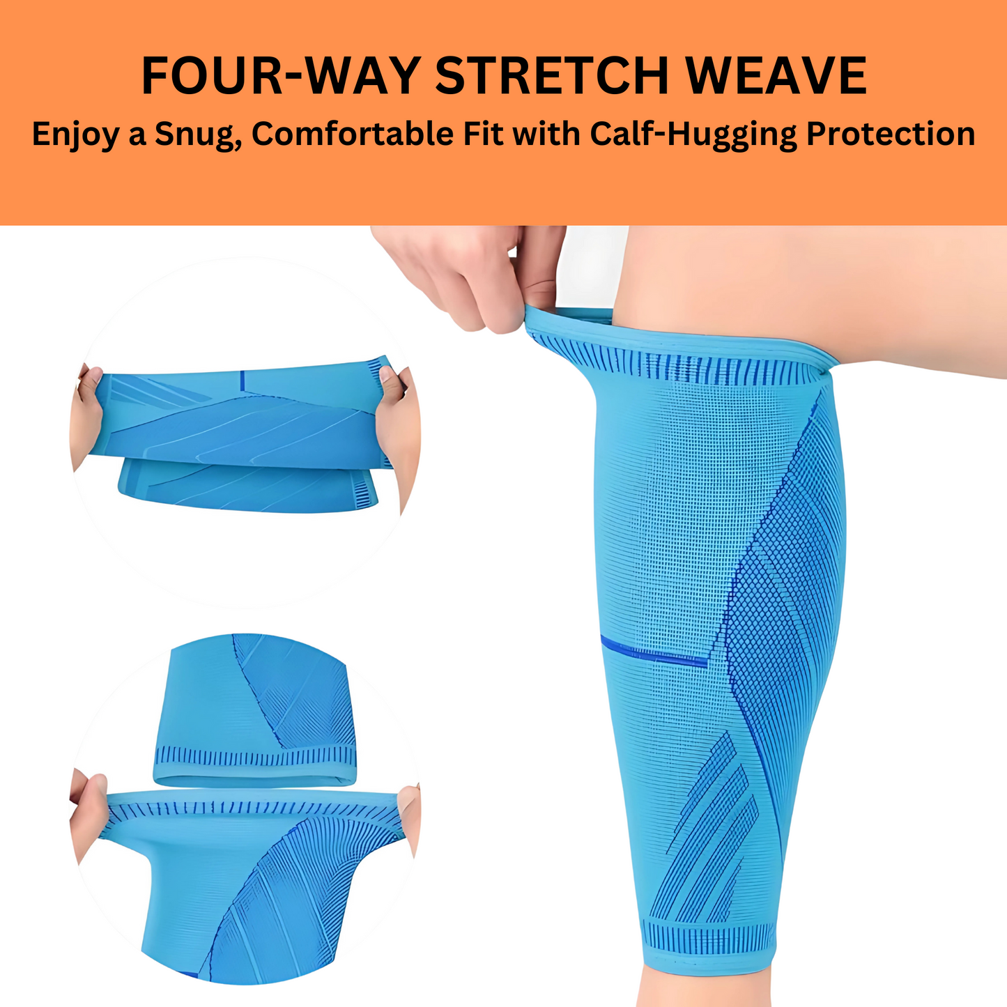 Sports compression calf sleeves for running and recovery