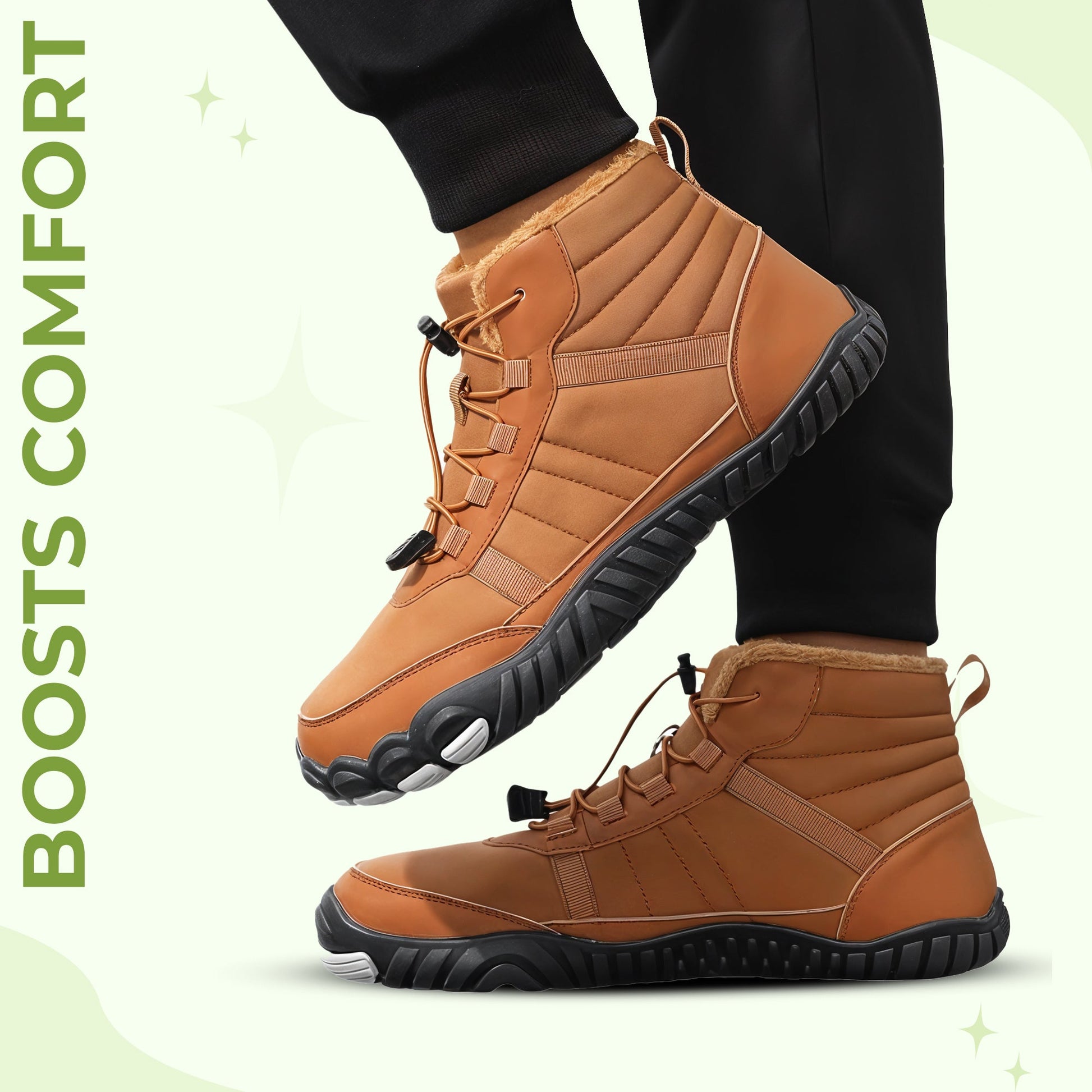 Winter barefoot shoes warm and cozy insulated