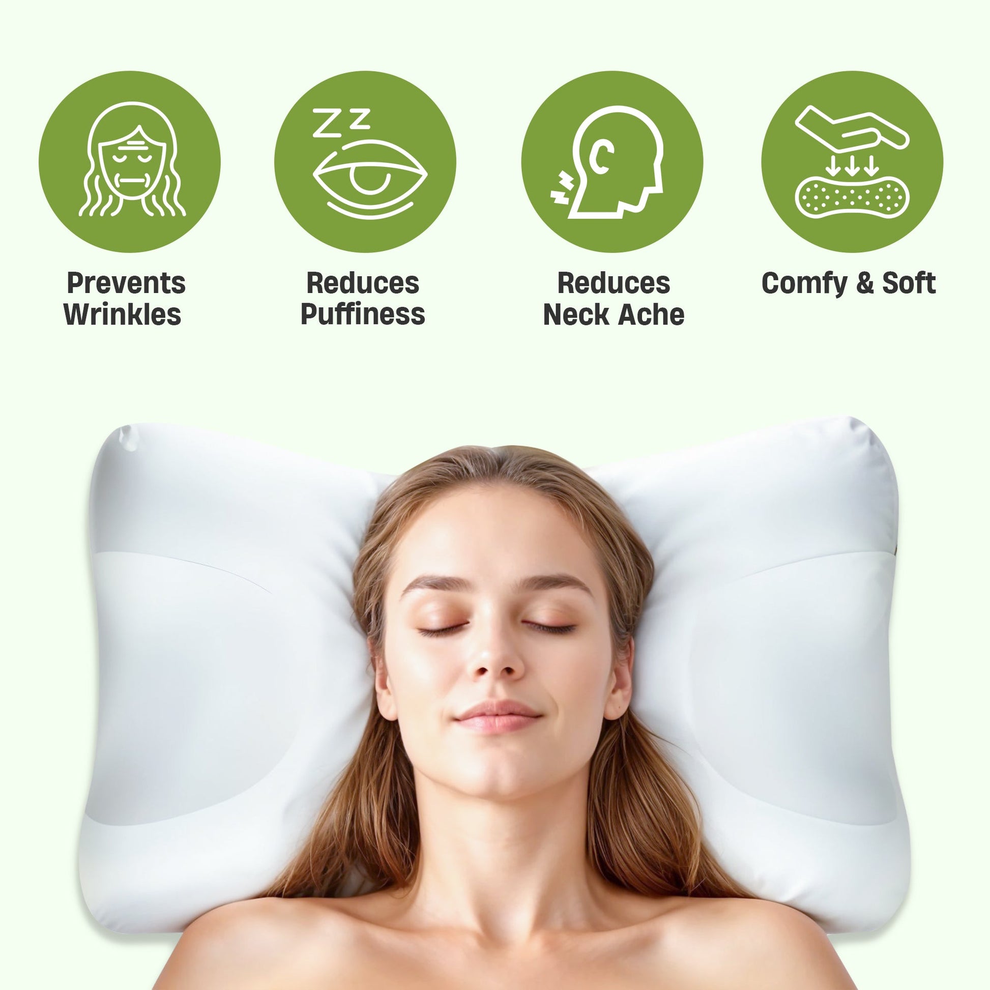 Anti-wrinkle beauty pillow for glowing skin