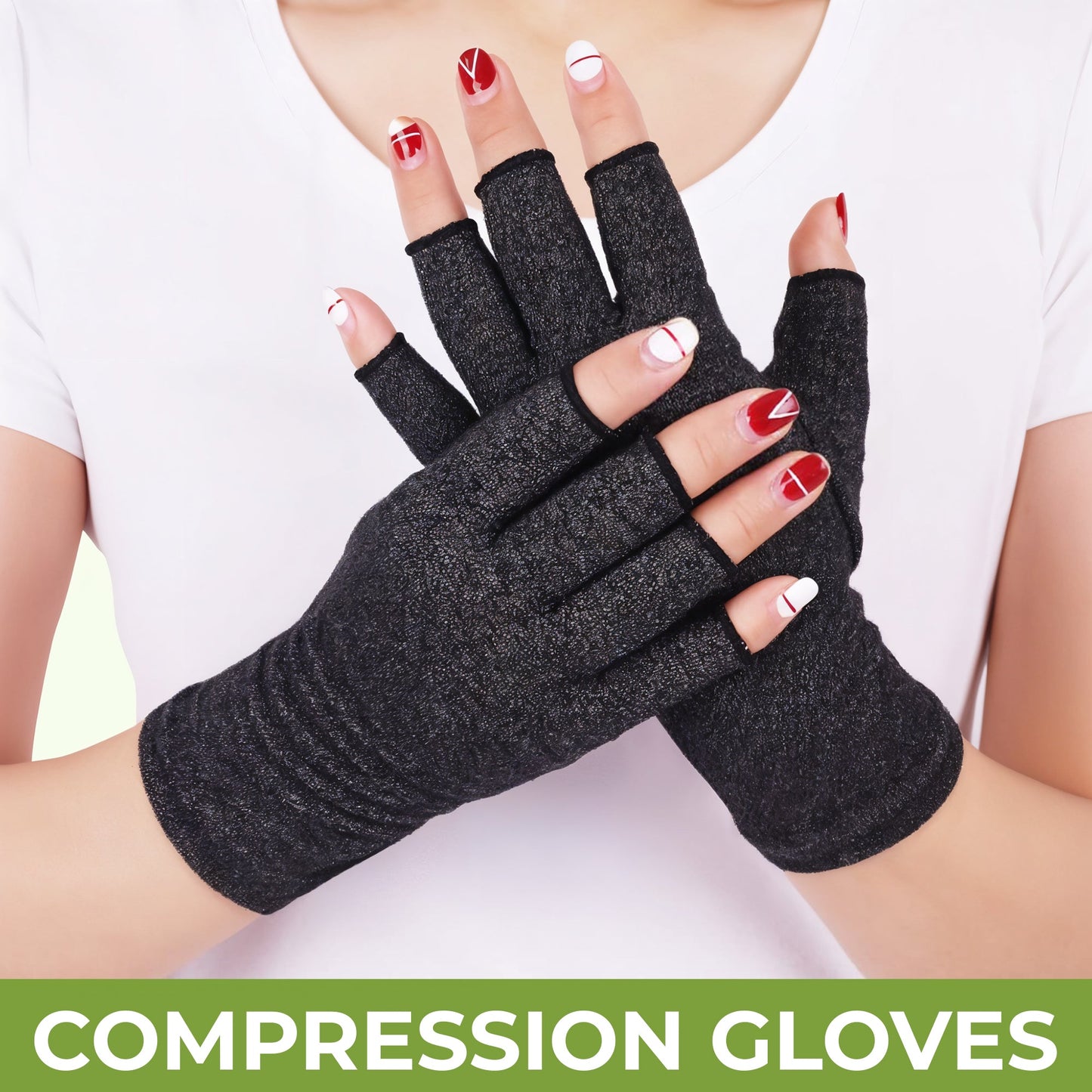 Compression gloves for hand discomfort and relaxation