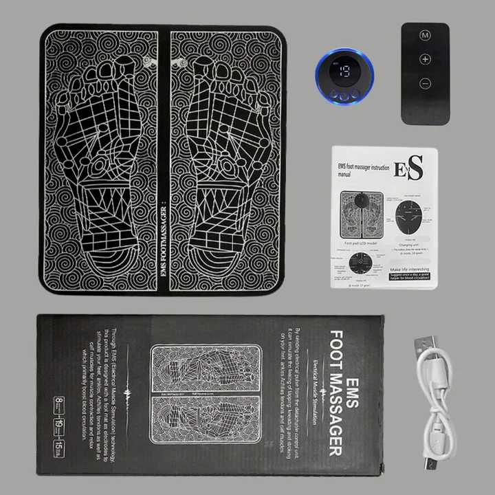EMS foot massage mat electric pulse stimulator