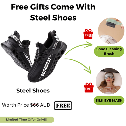 Ultra-light breathable steel toe anti-slip work shoes