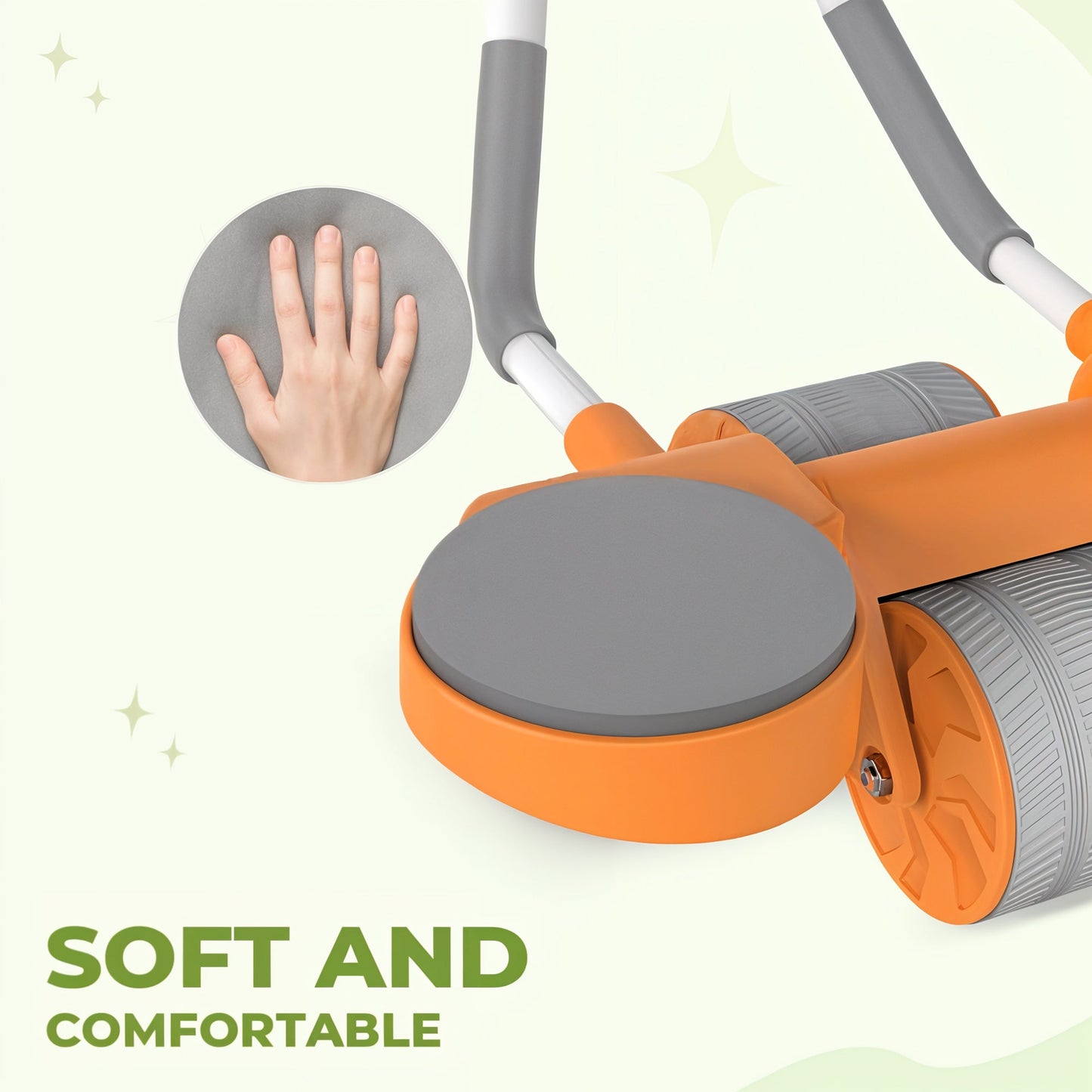 Ab exercise roller with timer and support