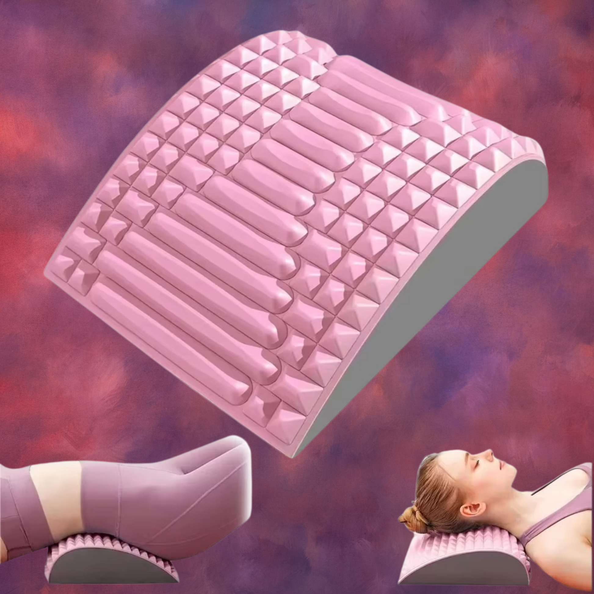 Back stretcher massager arch with vibration acupressure