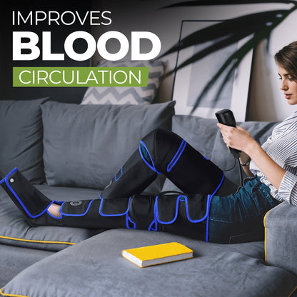 Air compression leg massager sleeves pair for both legs