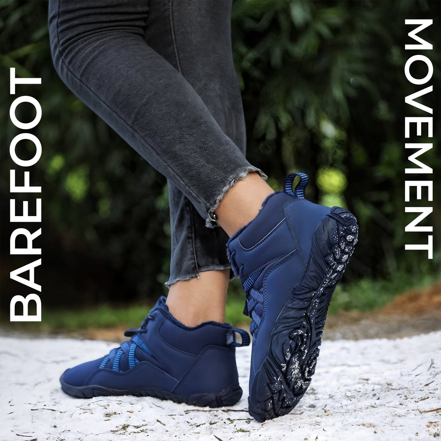 Insulated thermal barefoot shoes for autumn and winter