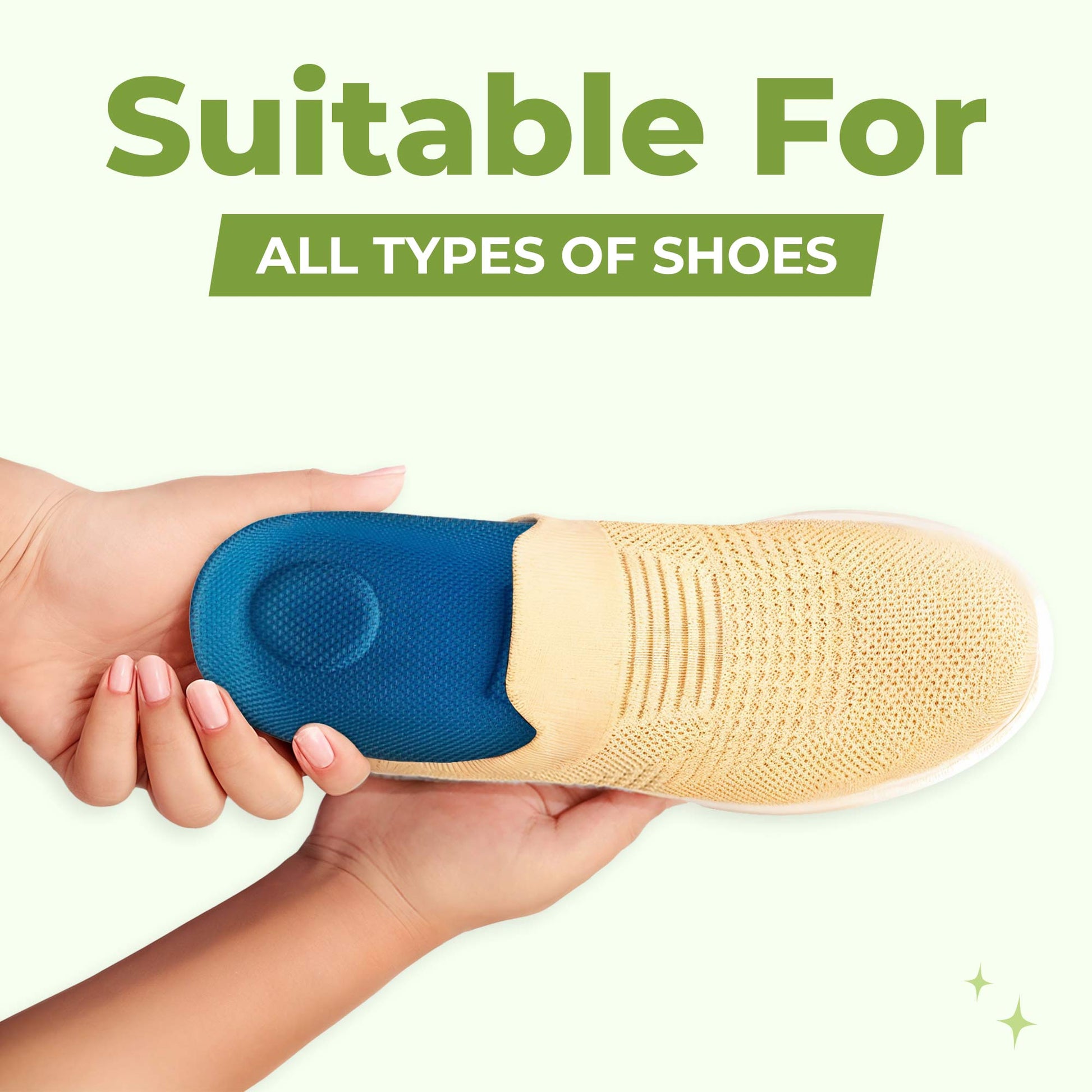 Trim-to-fit gel insoles with arch support for plantar fasciitis