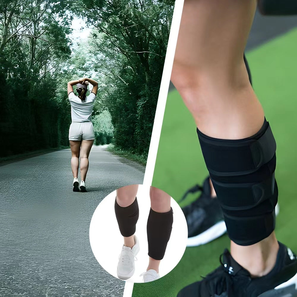 Adjustable calf compression wrap for shin splints and calf strain recovery