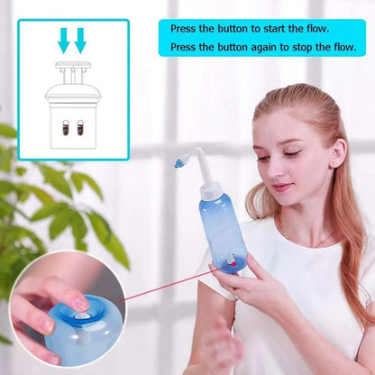 Nasal rinse bottle deep cleansing for allergy relief