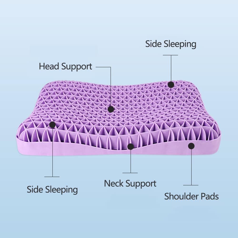 Zero-pressure cervical floating-feel memory foam pillow