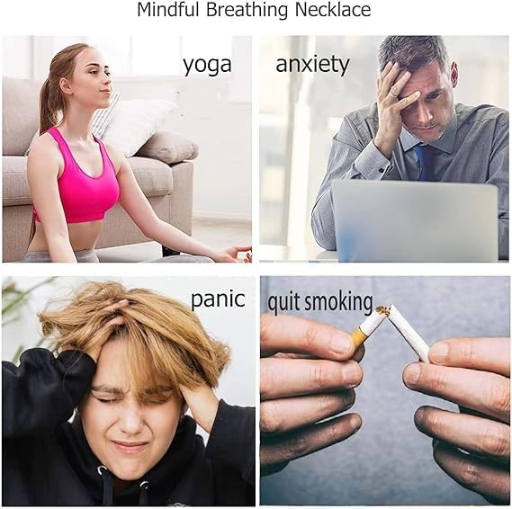Mindful breathing necklace anxiety and stress relief