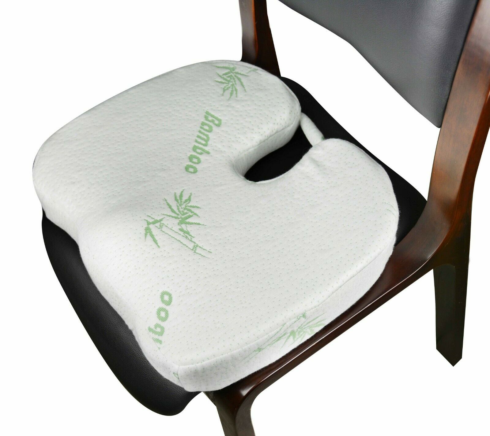 Lumbar back and seat cushion set for office chair support