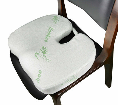 Lumbar back and seat cushion set for office chair support