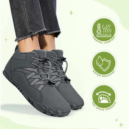 Insulated thermal barefoot shoes for autumn and winter