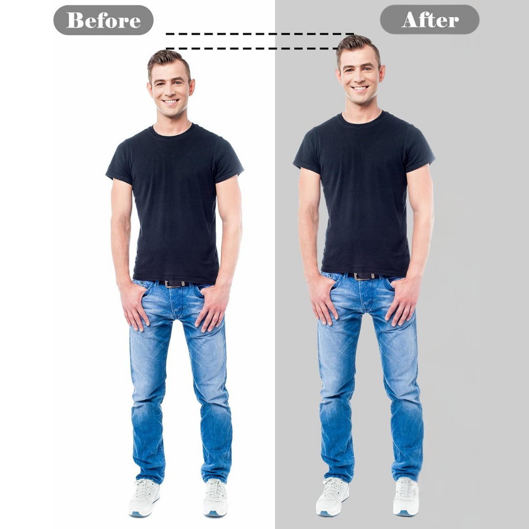 Height-increase socks with hidden insole lift
