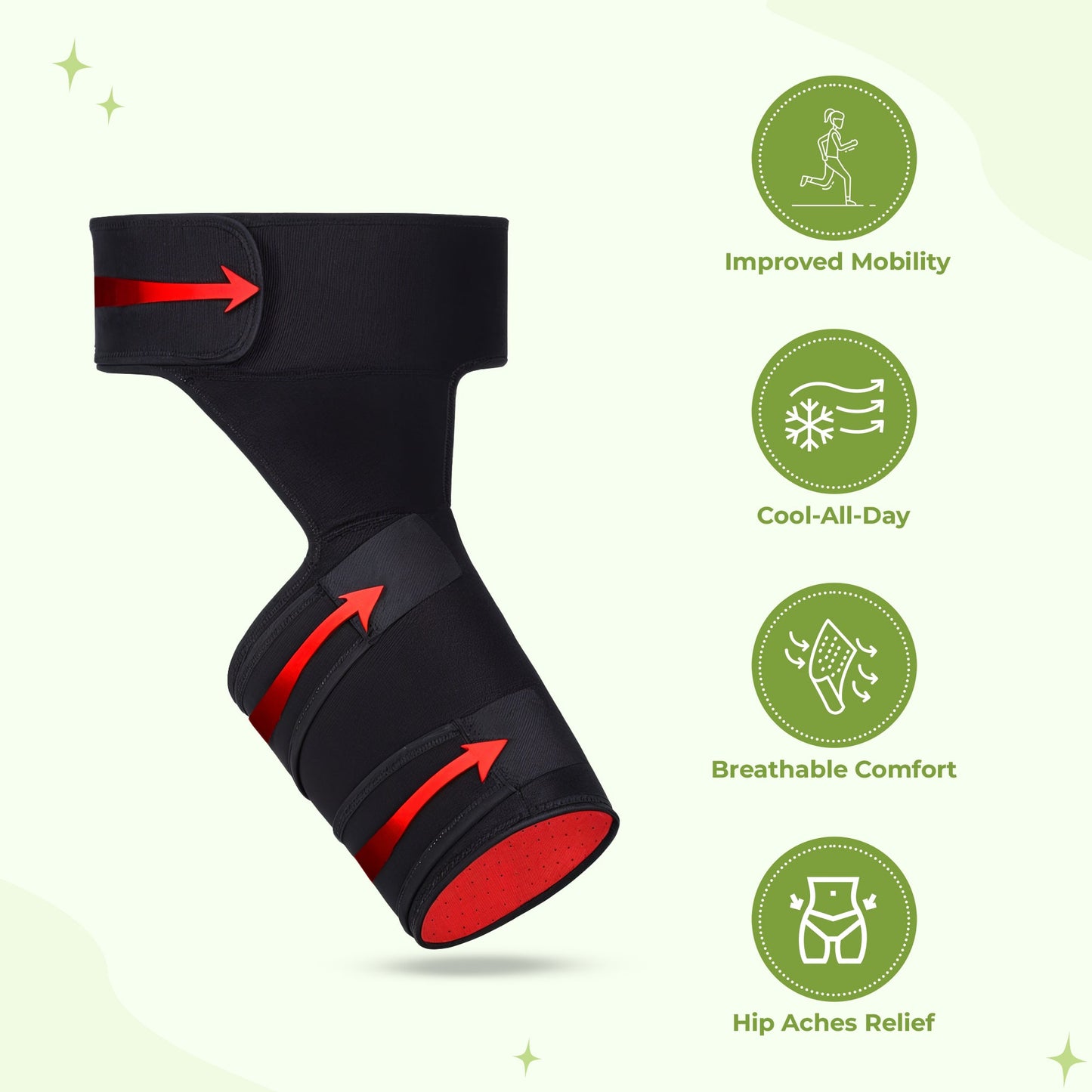 Hip support compression belt SI joint stabilization