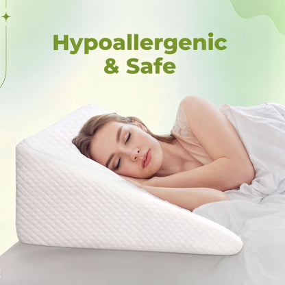 Memory foam wedge back and leg pillow for bed rest