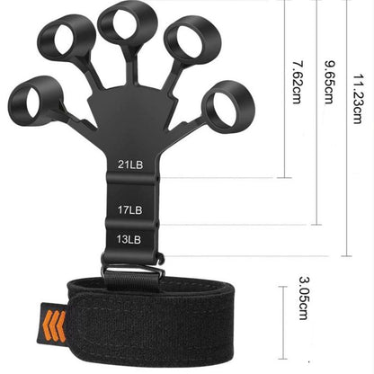 Silicone adjustable finger grip strength trainer with 6 resistance levels
