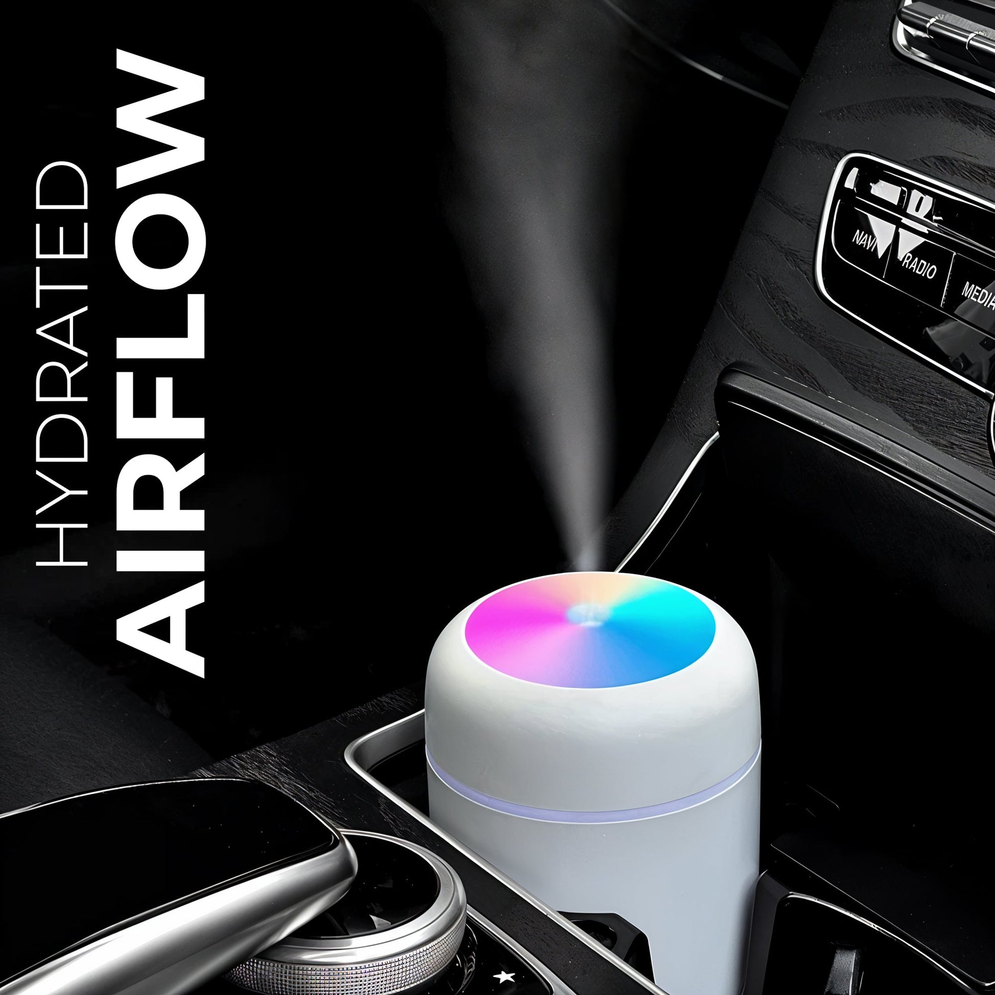 Portable USB air humidifier for desk and travel