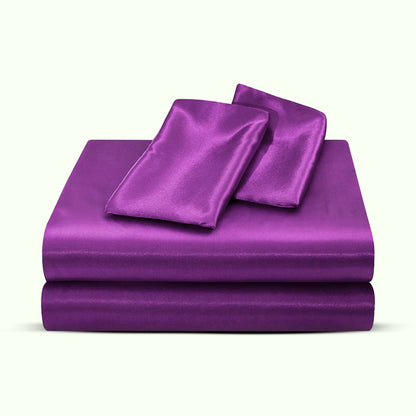 Luxury satin sheet set with deep pockets