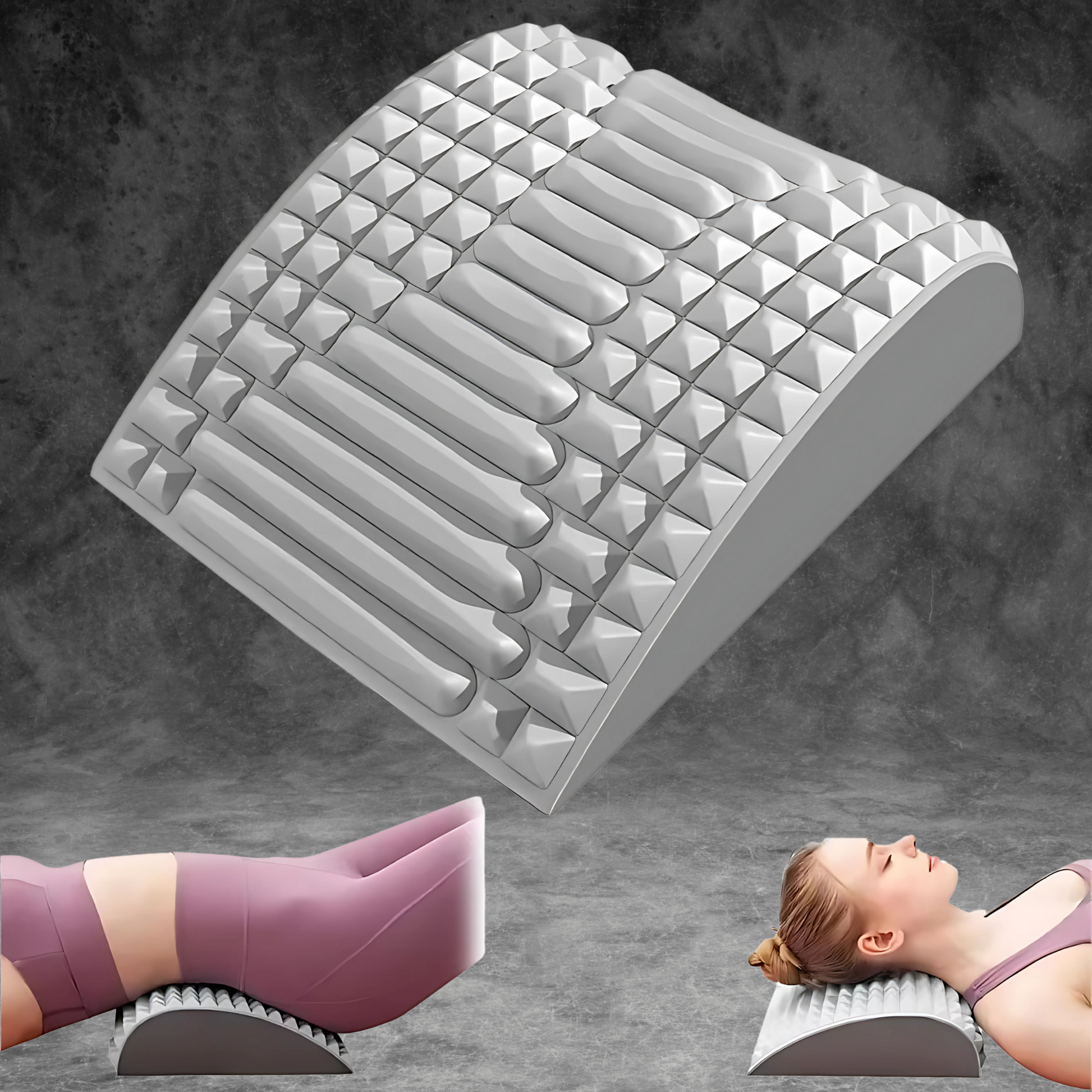 Back stretcher massager arch with vibration acupressure