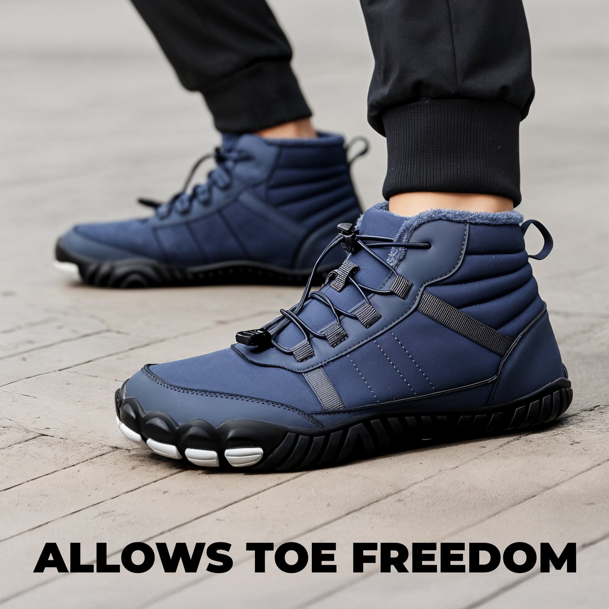Winter barefoot shoes warm and cozy insulated