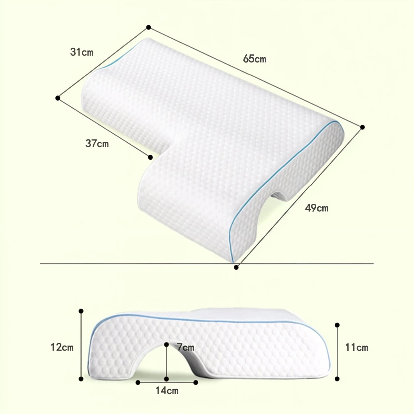 Memory foam side sleeper cuddle and couples pillow