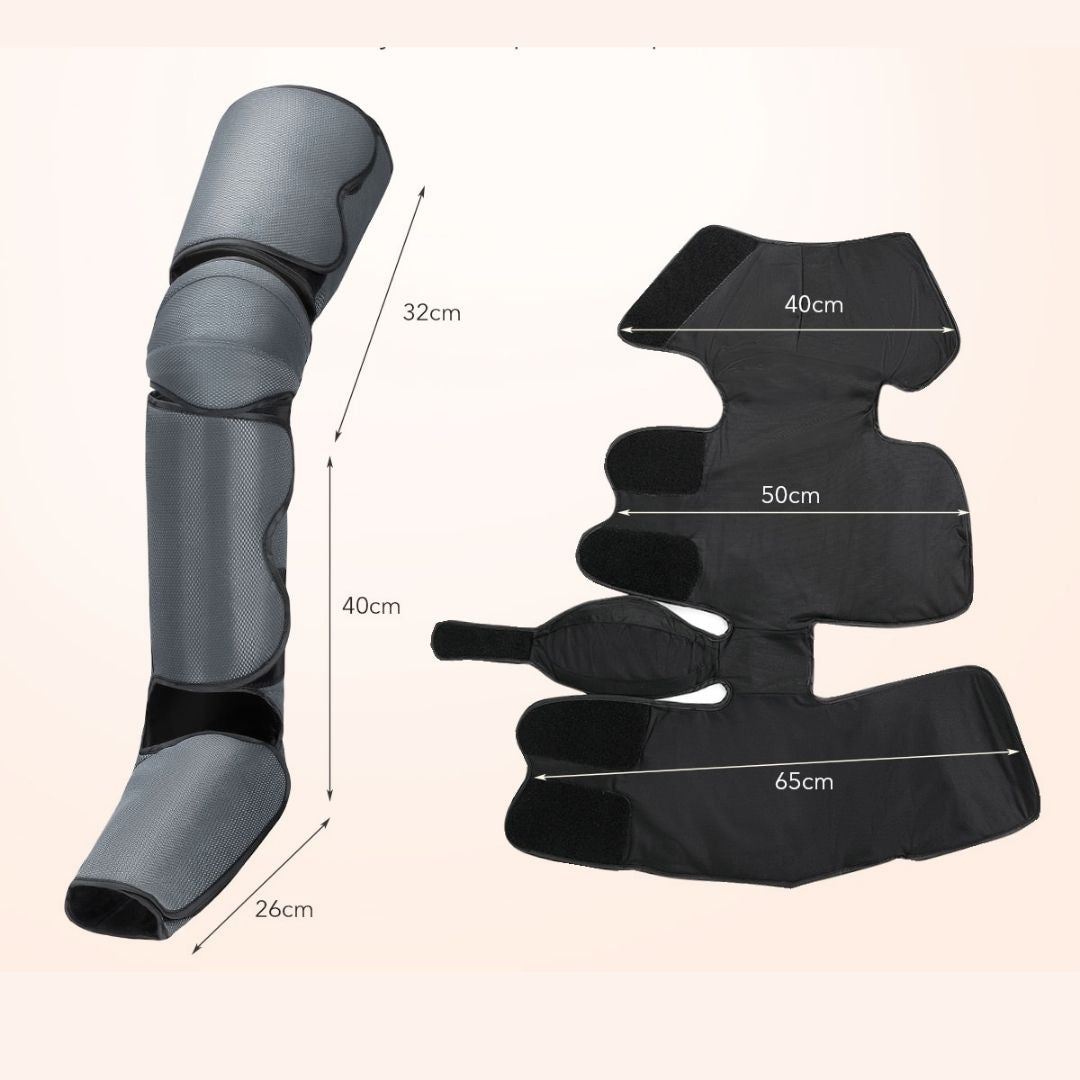 Full-leg air compression massager sequential recovery boots