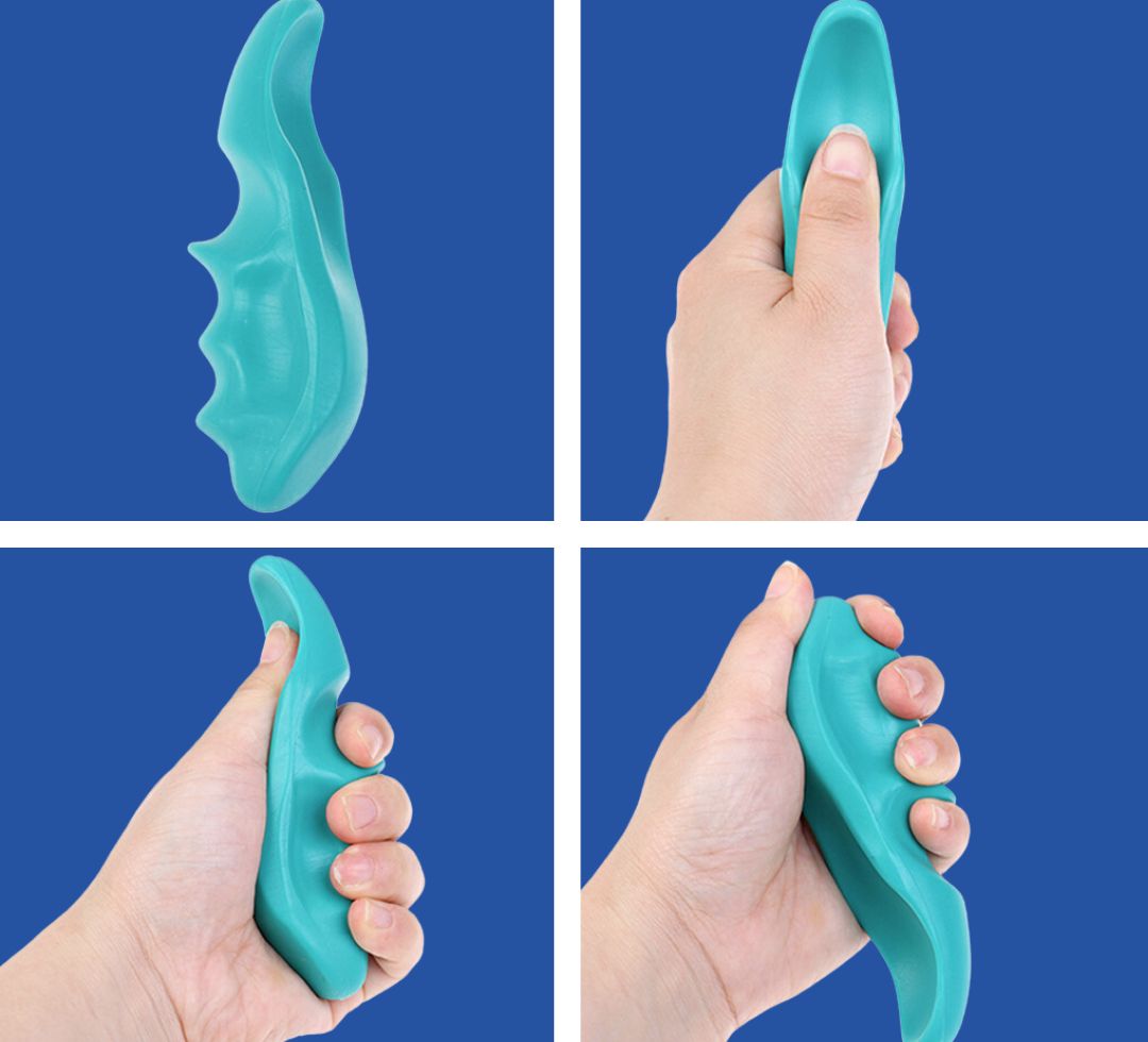 Ergonomic thumb-saver deep tissue trigger point self-massage tool